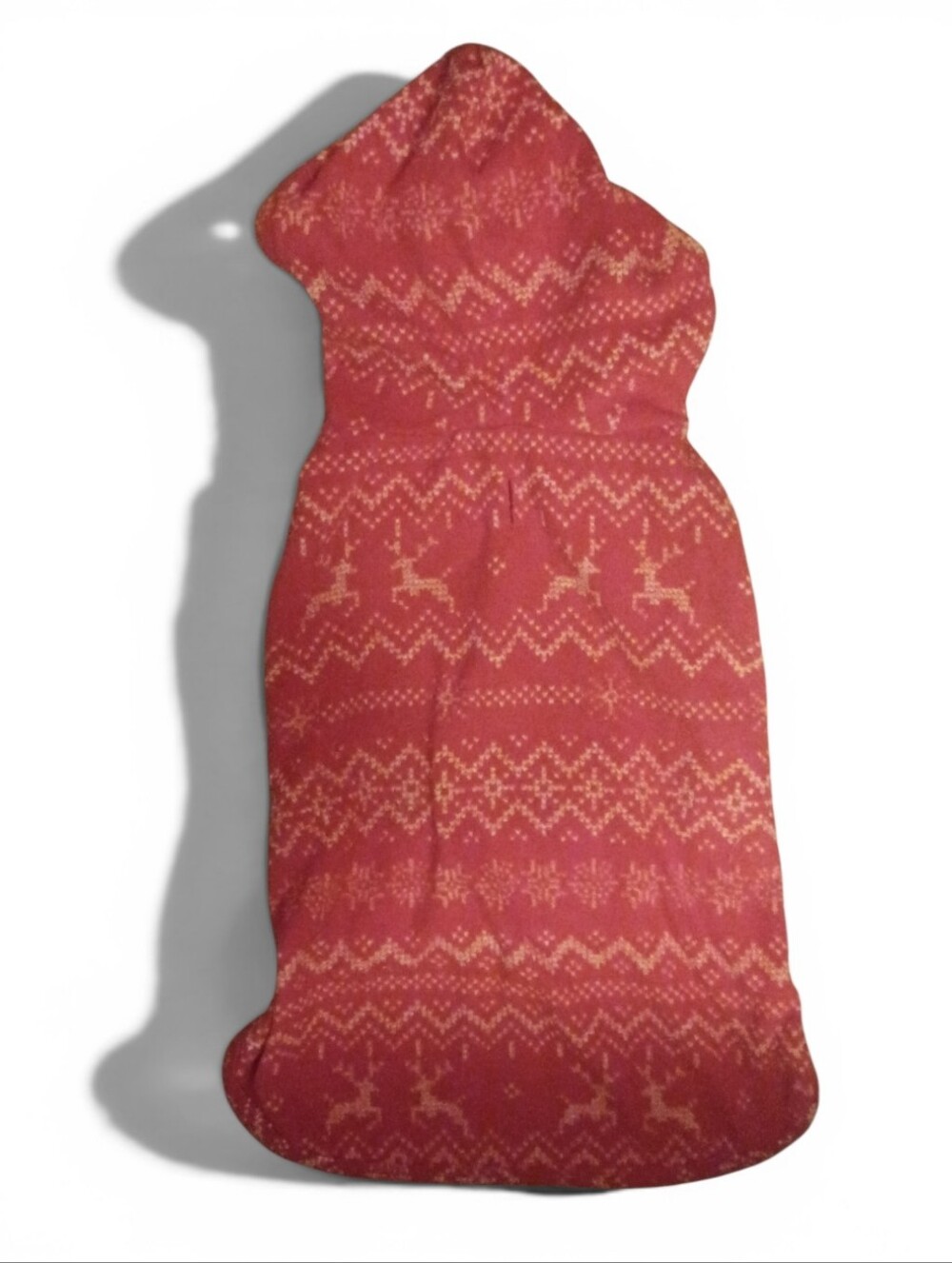 Telluride Clothing Co. Red Fair Isle Reindeer Hooded Dog Sweater